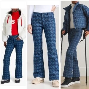 Perfect Moment Blue Houndstooth Flare Pants